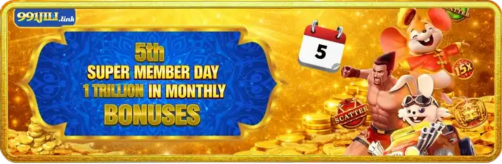 LOL646 Super Member Day monthly rewards at online casino offering premium bonuses for active players with easy login
